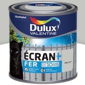 Peinture Ecran+ Fer protection antirouille Dulux Valentine brillant gris clair RAL 7035 250ml