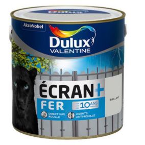 Peinture Ecran+ Fer protection antirouille Dulux Valentine brillant gris clair RAL 7035 2L