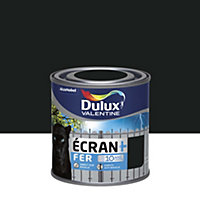 Peinture Ecran+ Fer protection antirouille Dulux Valentine brillant noir RAL 9005 250ml