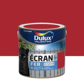 Peinture Ecran+ Fer protection antirouille Dulux Valentine brillant rouge agricole 2L