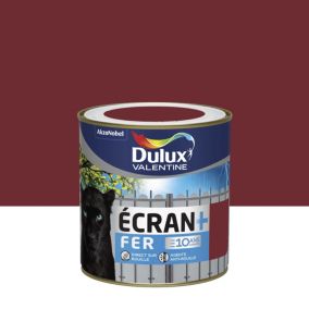Peinture Ecran+ Fer protection antirouille Dulux Valentine brillant rouge basque RAL 3004 0,5L