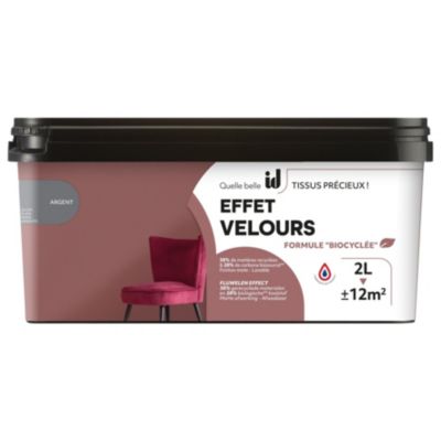 PEINTURE EFFET VELOURS ARGENT 2L - ID PARIS