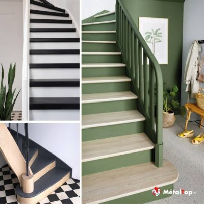Peinture Escalier Bois - Blanc pur - RAL 9010 - 1 L - Métaltop