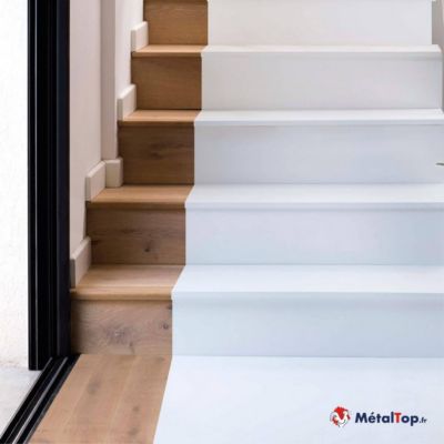 Peinture Escalier Bois - Blanc pur - RAL 9010 - 1 L - Métaltop