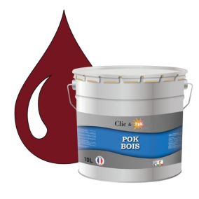 Peinture extérieure bois - Résistante aux intempéries POK BOIS - 10L - RAL 1004 - Jaune Or - Clic & Pok