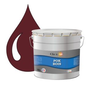Peinture extérieure bois - Résistante aux intempéries POK BOIS - 10L - RAL 1005 - Jaune Miel - Clic & Pok