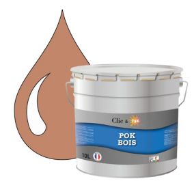 Peinture extérieure bois - Résistante aux intempéries POK BOIS - 10L - RAL 1012 - Jaune Citron - Clic & Pok