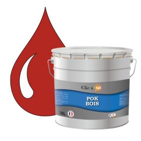 Peinture extérieure bois - Résistante aux intempéries POK BOIS - 10L - RAL 1016 - Jaune Soufre - Clic & Pok