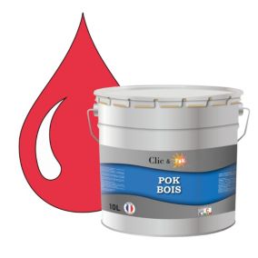 Peinture extérieure bois - Résistante aux intempéries POK BOIS - 10L - RAL 1017 - Jaune Safran - Clic & Pok