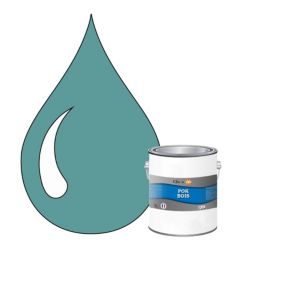 Peinture extérieure bois - Résistante aux intempéries POK BOIS - 1L - RAL 5024 - Bleu Pastel - Clic & Pok