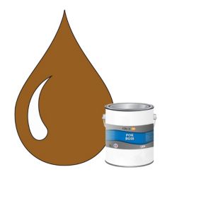Peinture extérieure bois - Résistante aux intempéries POK BOIS - 1L - RAL 8001 - Brun Terre de Sienne - Clic & Pok