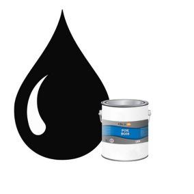 Peinture extérieure bois - Résistante aux intempéries POK BOIS - 1L - RAL 9005 - Noir Foncé - Clic & Pok