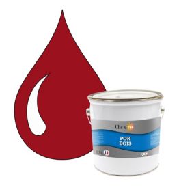 Peinture extérieure bois - Résistante aux intempéries POK BOIS - 2,5L - RAL 1003 - Jaune de Sécurité - Clic & Pok