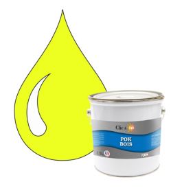 Peinture extérieure bois - Résistante aux intempéries POK BOIS - 2,5L - RAL 1016 - Jaune Soufre - Clic & Pok