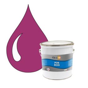 Peinture extérieure bois - Résistante aux intempéries POK BOIS - 2,5L - RAL 4006 - Pourpre Signalisation - Clic & Pok