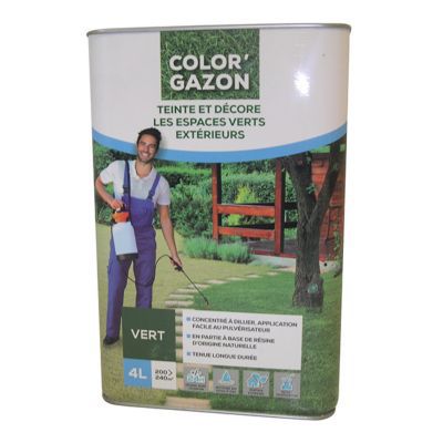 peinture exterieure pour gazon pelouse haies coloris vert 4l castorama