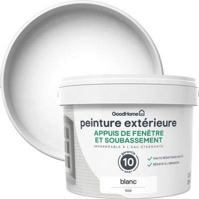 Peinture extérieure appuis de fenêtre GoodHome blanc 2,5L
