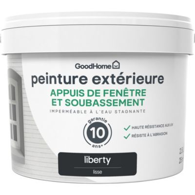 Peinture extérieure appuis de fenêtre GoodHome noir Liberty 2,5L