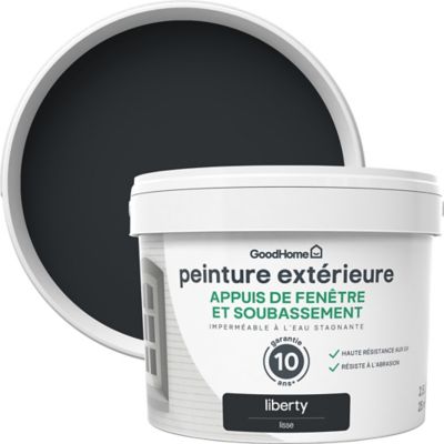 Peinture extérieure appuis de fenêtre GoodHome noir Liberty 2,5L