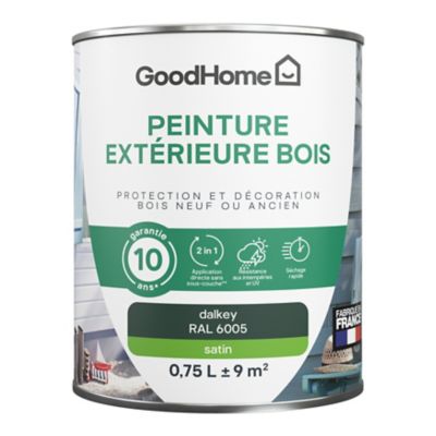 Peinture extérieure bois GoodHome Dalkey vert satin 0.75L