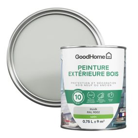 Peinture extérieure bois GoodHome Inuvik gris satin 0.75L