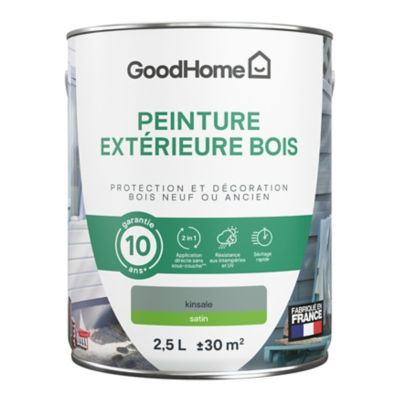 Peinture extérieure bois GoodHome Kinsale vert satin 2.5L