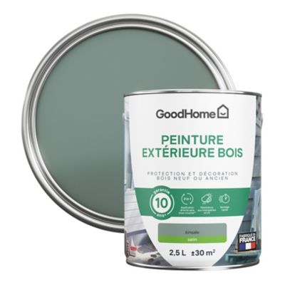 Peinture extérieure bois GoodHome Kinsale vert satin 2.5L