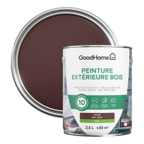 Peinture extérieure bois GoodHome RAL 3004 rouge sendai satin 2.5L