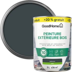 Peinture extérieure bois GoodHome RAL 7016 gris baltimore satin 2,5L + 20% gratuit