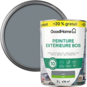 Peinture extérieure bois GoodHome RAL 7046 gris tulsa satin 2,5L + 20% gratuit
