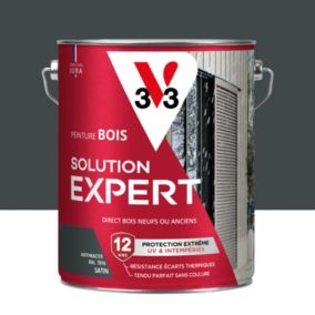 Peinture extérieure bois Solution expert anthracite satin V33 5L