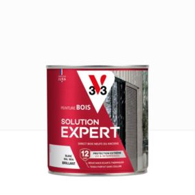 Peinture extérieure bois Solution expert blanc brillant V33 500ml