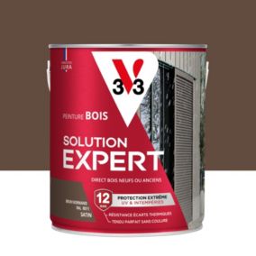 Peinture extérieure bois Solution expert brun normand satin V33 2,5L