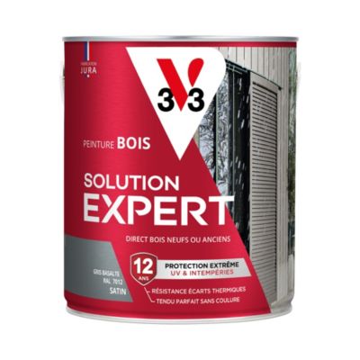 Peinture extérieure bois Solution expert gris basalte satin V33 2,5L