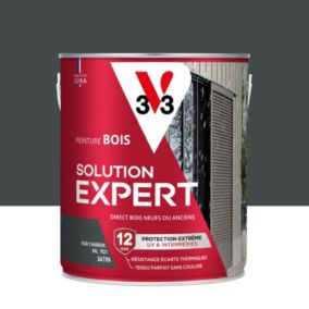 Peinture extérieure bois Solution expert noir charbon satin V33 2,5L