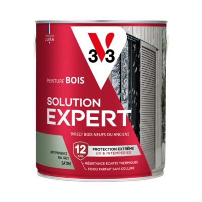 Peinture extérieure bois Solution expert vert provence satin V33 2,5L