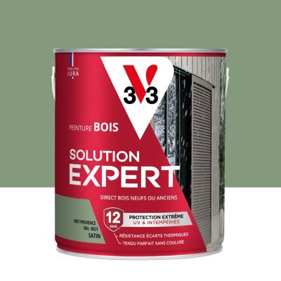 Peinture extérieure bois Solution expert vert provence satin V33 2,5L