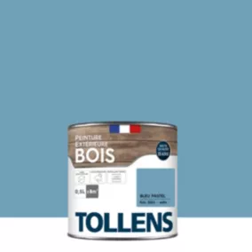Peinture extérieure bois Tollens satin bleu pastel 500ml