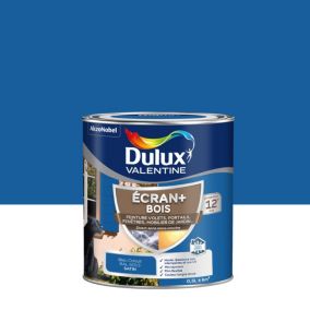 Peinture extérieure Ecran+ bois Dulux Valentine satin bleu cobalt 500 ml