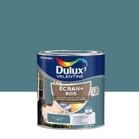 Peinture extérieure Ecran+ bois Dulux Valentine satin bleu tempête 500 ml