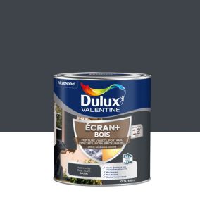 Peinture extérieure Ecran+ bois Dulux Valentine satin gris anthracite 500 ml