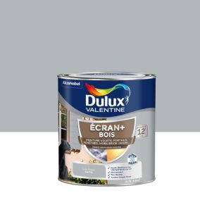 Peinture extérieure Ecran+ bois Dulux Valentine satin gris franc 500 ml