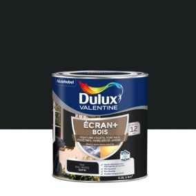 Peinture extérieure Ecran+ bois Dulux Valentine satin noir 500 ml