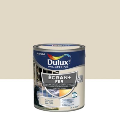 Peinture extérieure Ecran+ fer Dulux Valentine brillant beige 2L