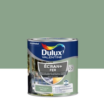 Peinture extérieure Ecran+ fer Dulux Valentine brillant vert provence 500ml