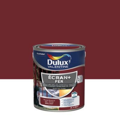 Peinture extérieure Ecran+ fer Dulux Valentine brillante rouge 2L