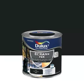 Peinture extérieure Ecran+ fer Dulux Valentine mat noir brillant 250ml