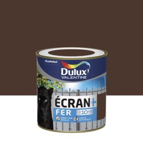 Peinture extérieure Ecran+ Fer protection antirouille Dulux Valentine brillant brun normandie 0,5L