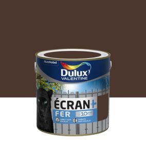 Peinture extérieure Ecran+ Fer protection antirouille Dulux Valentine brillant brun normandie 2L