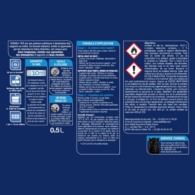 Peinture extérieure Ecran+ Fer protection antirouille Dulux Valentine brillant rouge basque RAL 3004 0,5L